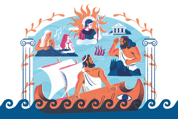 Illustration depicting Homer’s “The Odyssey”