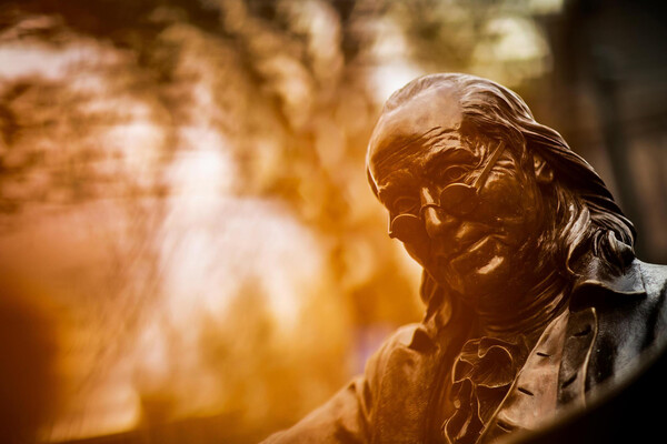 Ben Franklin statue on Penn’s campus.