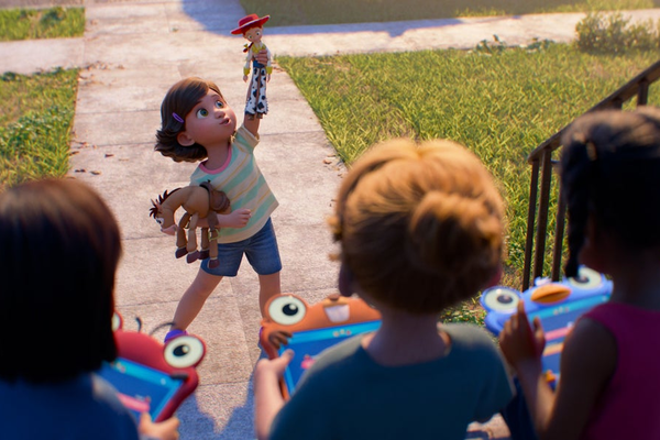 Bonnie holds Jessie and Bullseye in Toy Story 5.