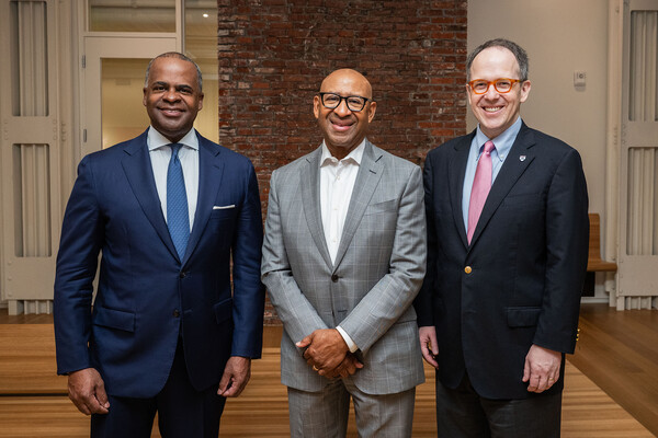 former mayors with director of public service initiative