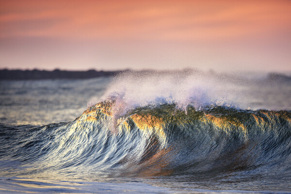  Light Illuminating Wave Crashing at Cape May, New Jersey