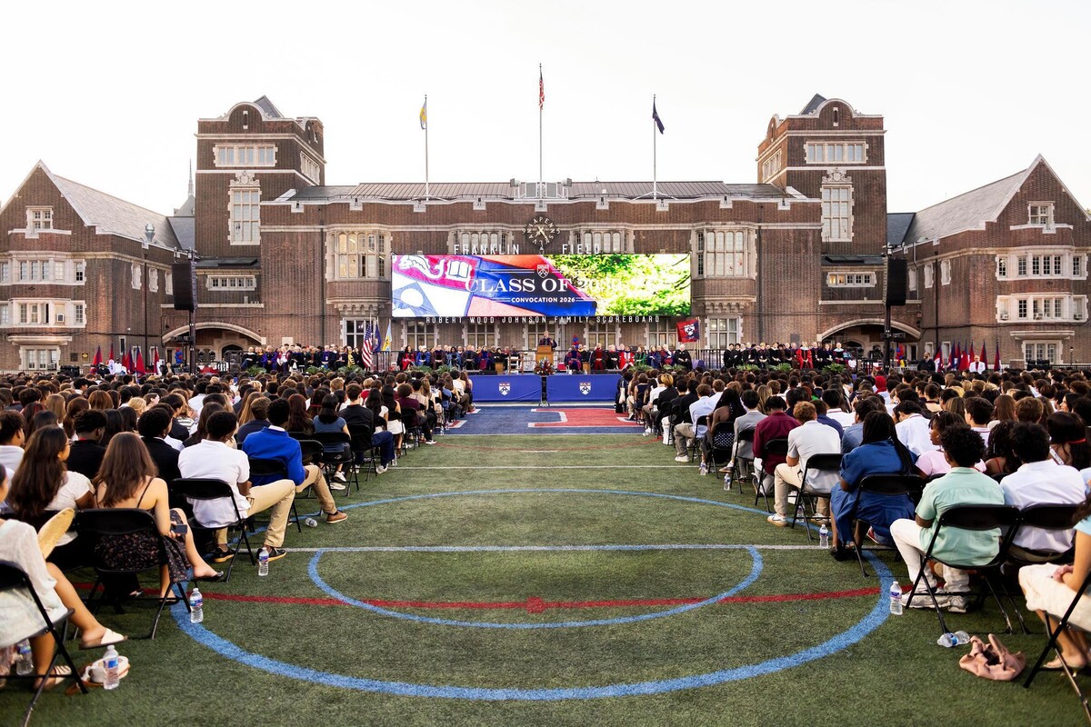 Penn’s Class of 2030 Convocation on Franklin Field.